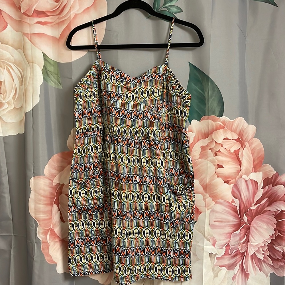 Spaghetti strap retro shirt with pockets